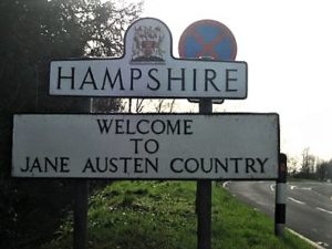 Road sign: Welcome to Austen country